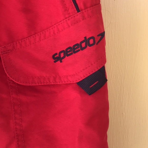 Men's Speedo Swim Suit, Red, Size Medium - Picture 2 of 5